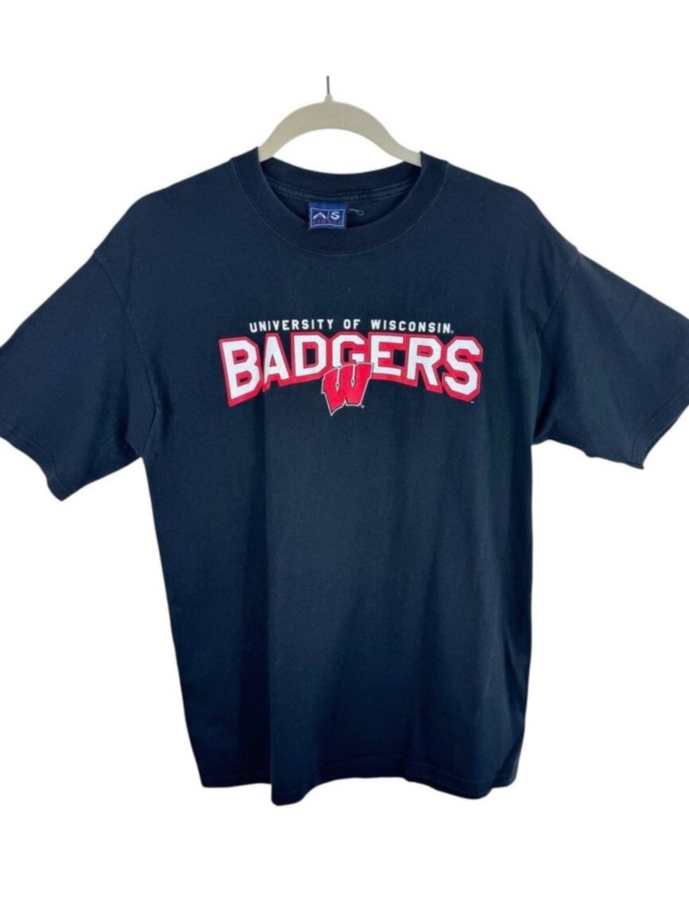 Vintage 100% Cotton Wisconsin Badgers Short Sleeve‎ Crew Neck T-Shirt Woman's L